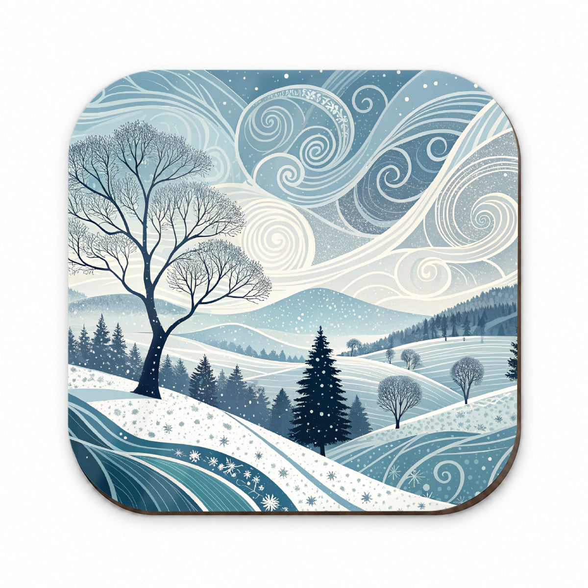 Abstract Winter Landscape Fridge Magnet