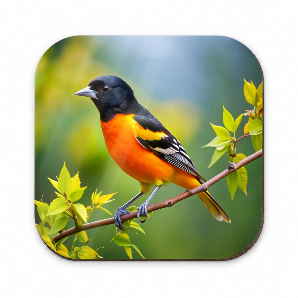 Baltimore Oriole Backyard Bird Fridge Magnet