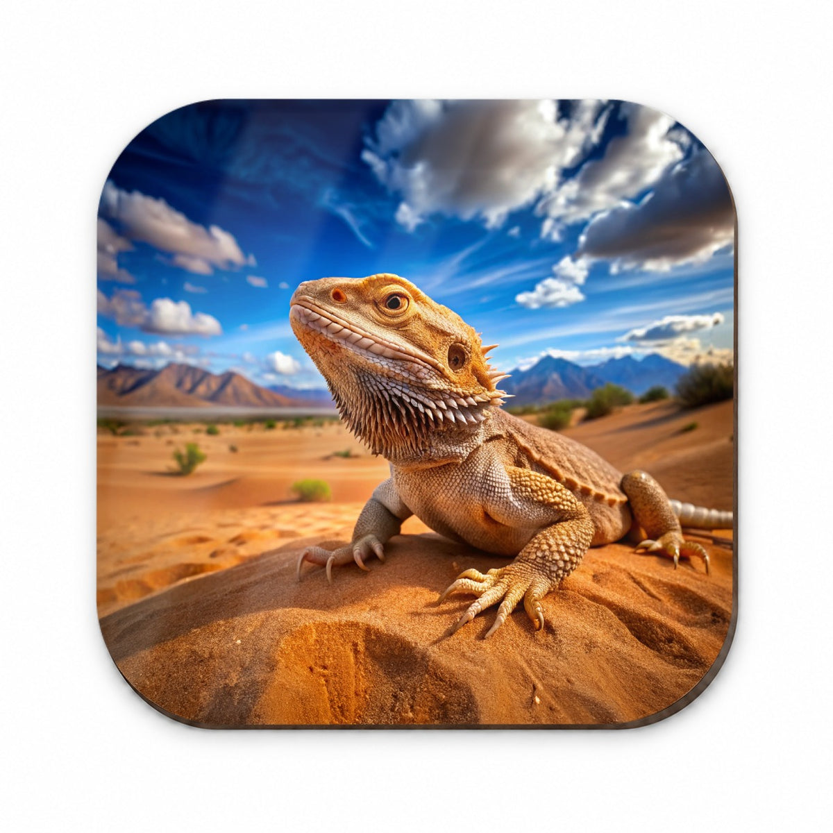 Bearded Dragon Lizard Reptile in the Desert Fridge Magnet