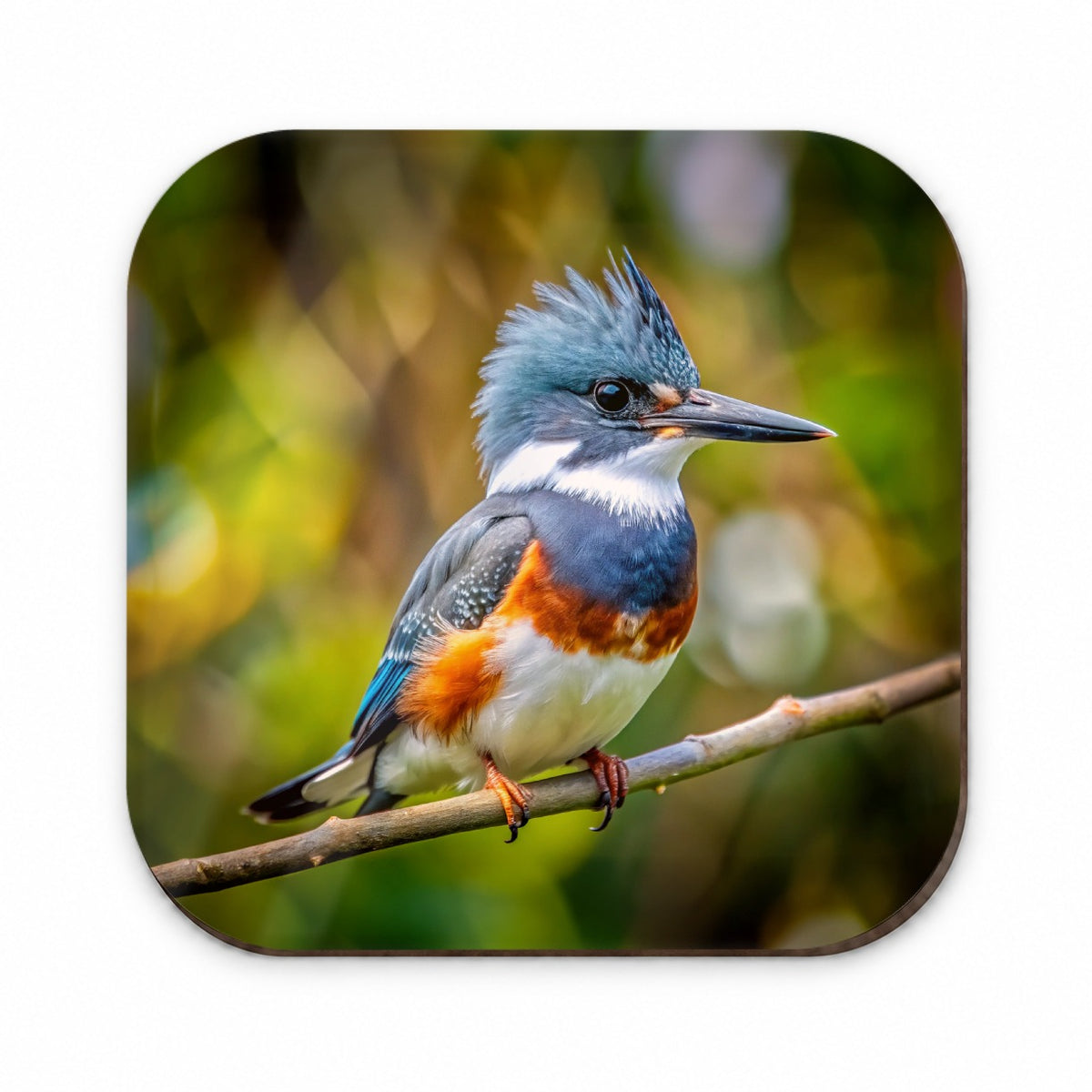 Belted Kingfisher Backyard Bird Fridge Magnet