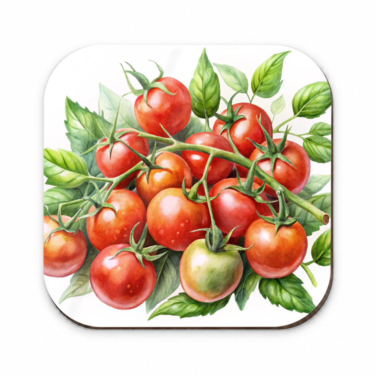 Cherry Tomatoes On The Vine Watercolor Fridge Magnet
