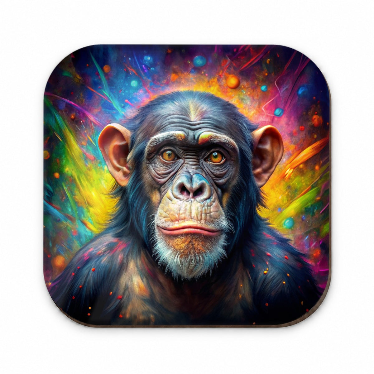 Chimpanzee Monkey Colorful Abstract Art Fridge Magnet