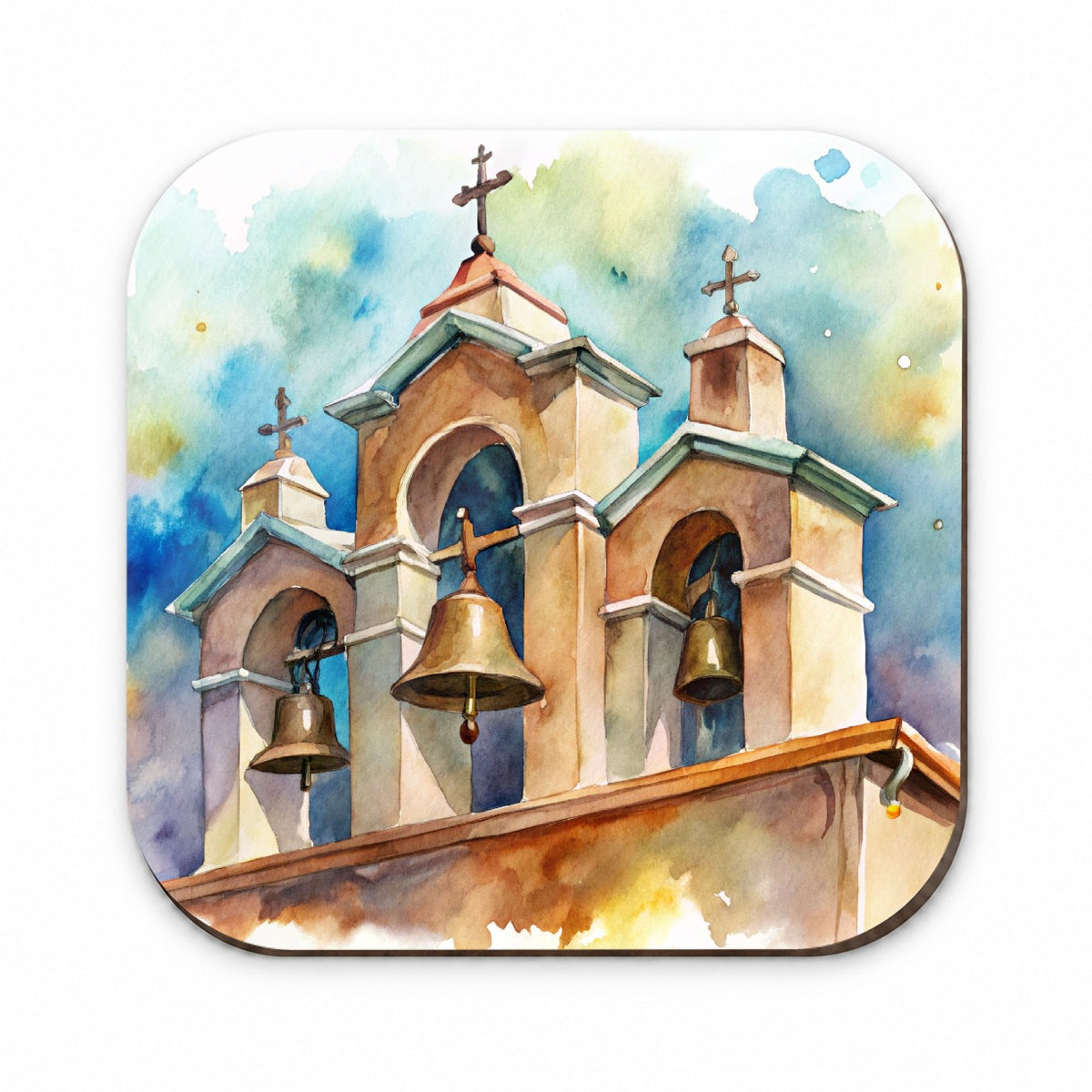 Church Mission Bells Watercolor Fridge Magnet