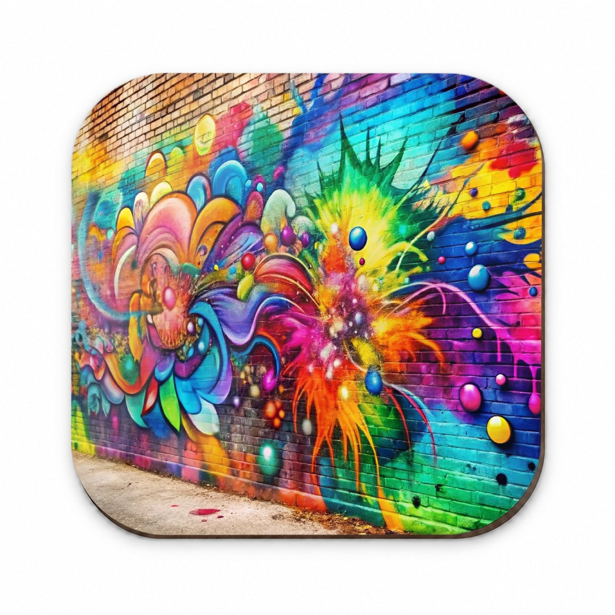 Colorful Graffiti On City Wall Fridge Magnet