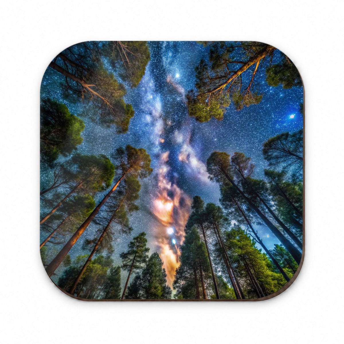 Forest Trees and Starry Night Sky Fridge Magnet