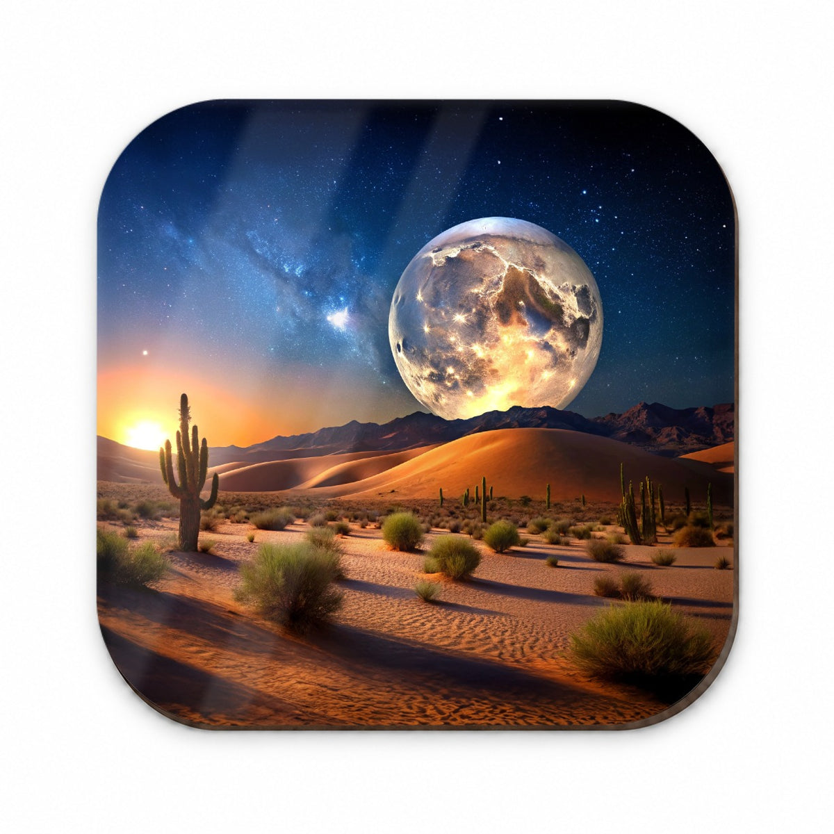 Full Moon Over The Desert Fridge Magnet