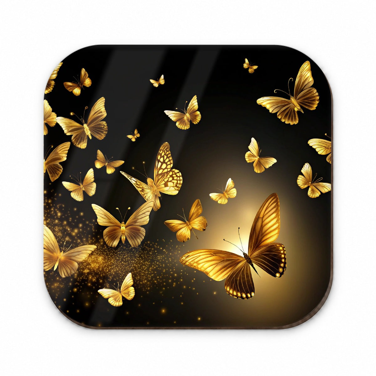 Gold Butterflies Flying Fridge Magnet
