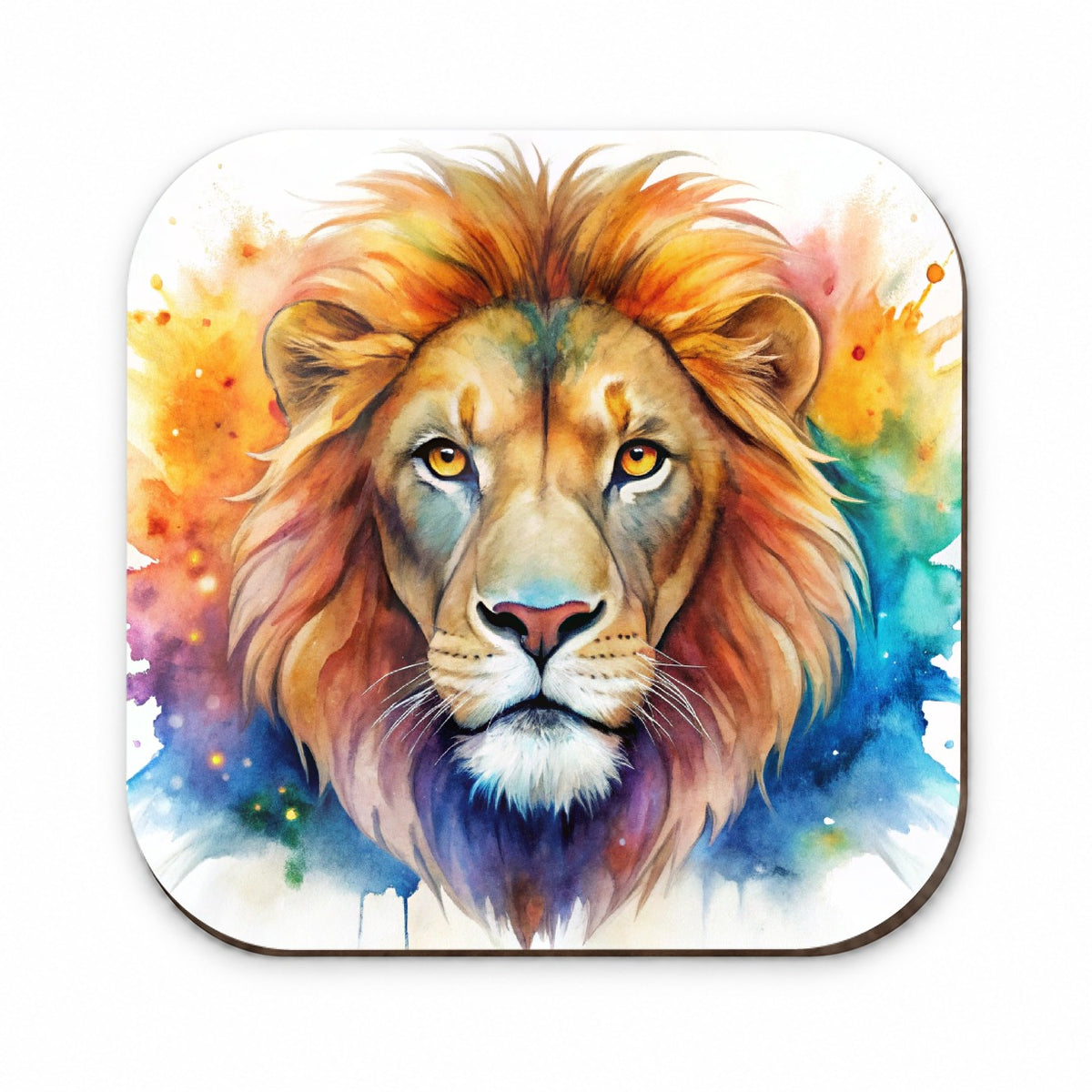 Lion Face Watercolor Fridge Magnet