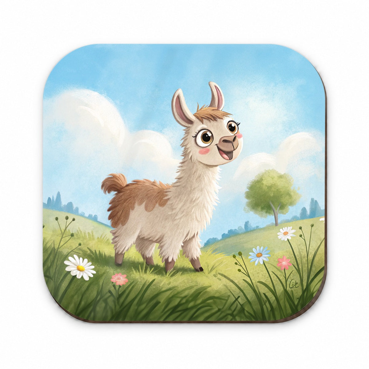 Llama Children's Illustration Style Fridge Magnet