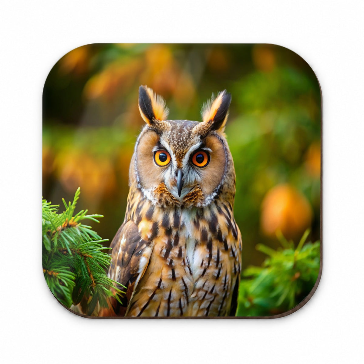 Long-Eared Owl Raptor Bird Of Prey Fridge Magnet