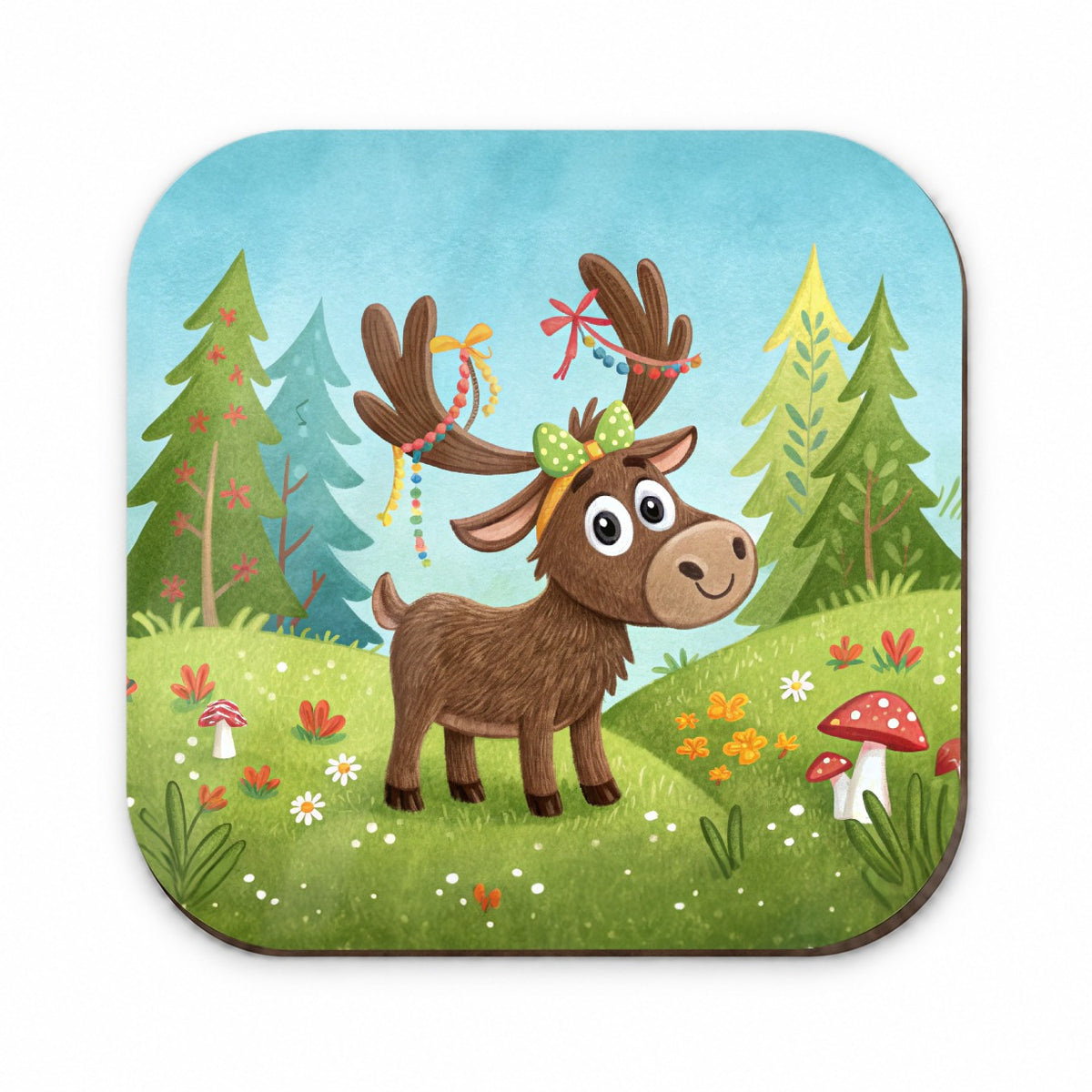 Moose Children's Illustration Style Fridge Magnet