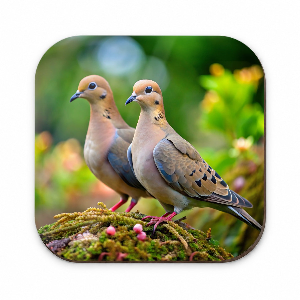 Mourning Doves Backyard Bird Fridge Magnet