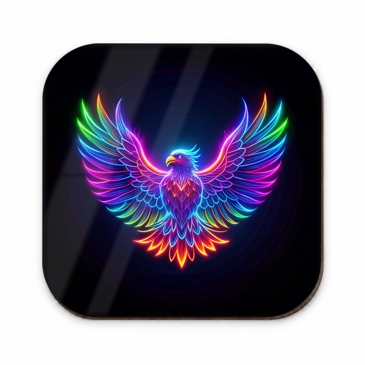 Neon Eagle Firebird Bird Fridge Magnet