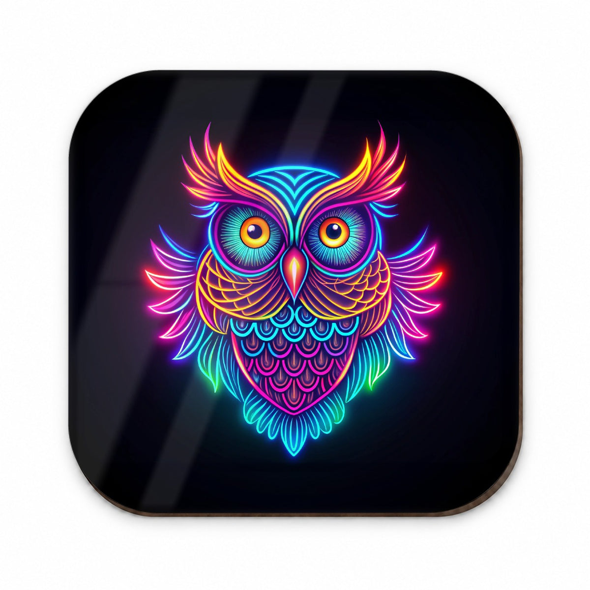 Neon Owl Fridge Magnet