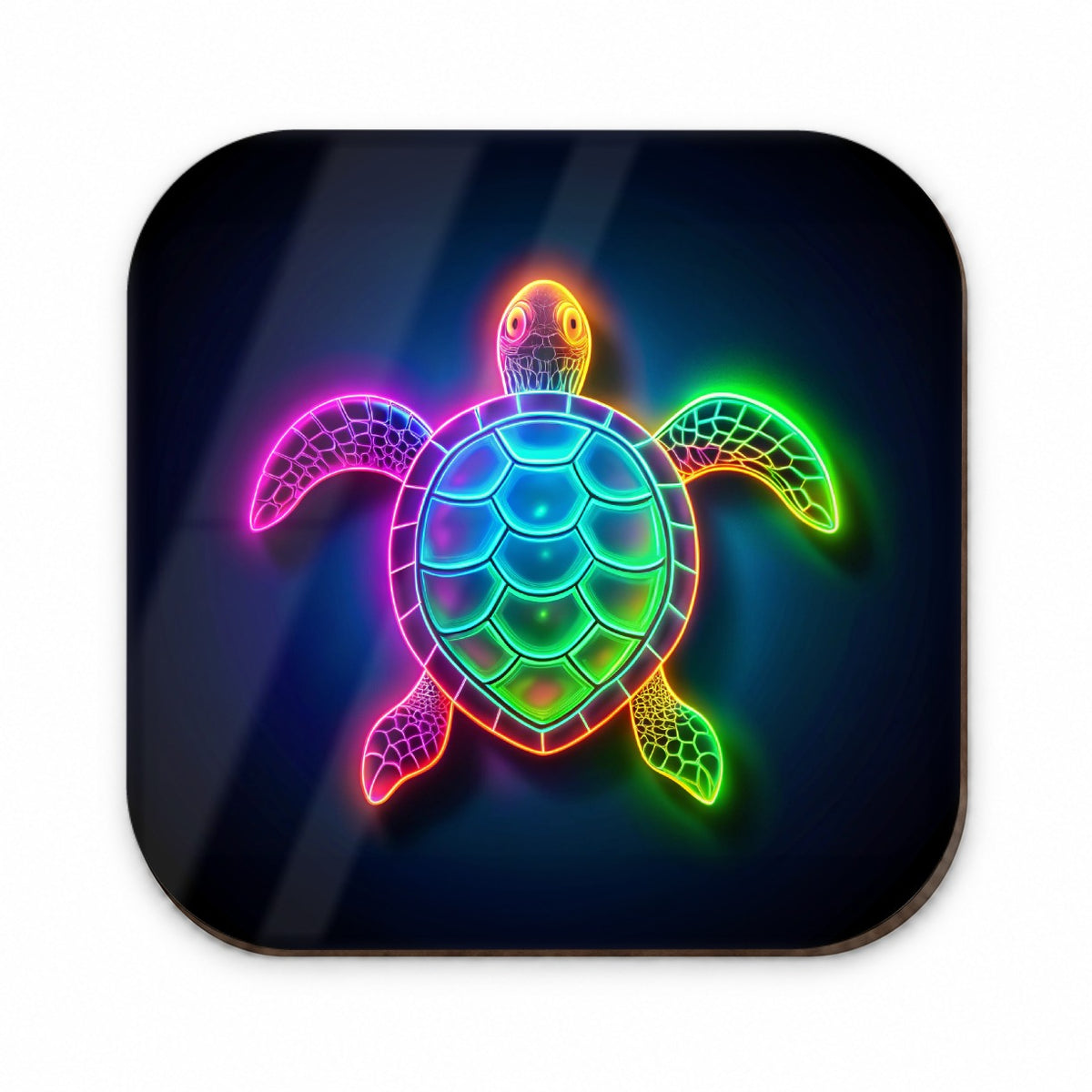 Neon Turtle Fridge Magnet