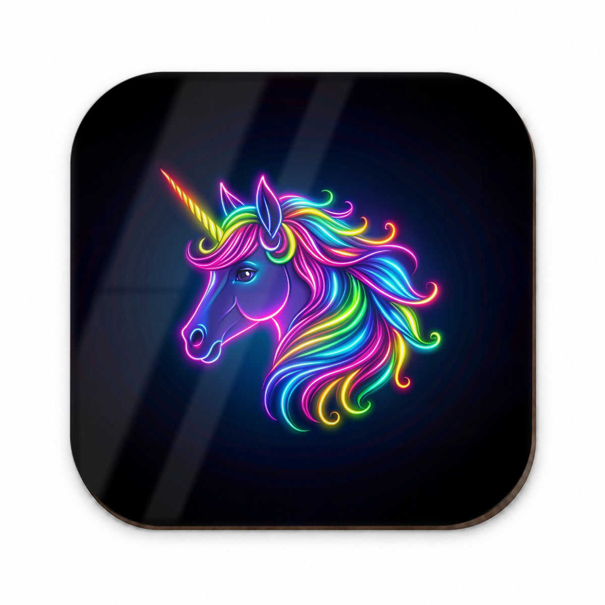 Neon Unicorn Head Fantasy Fridge Magnet