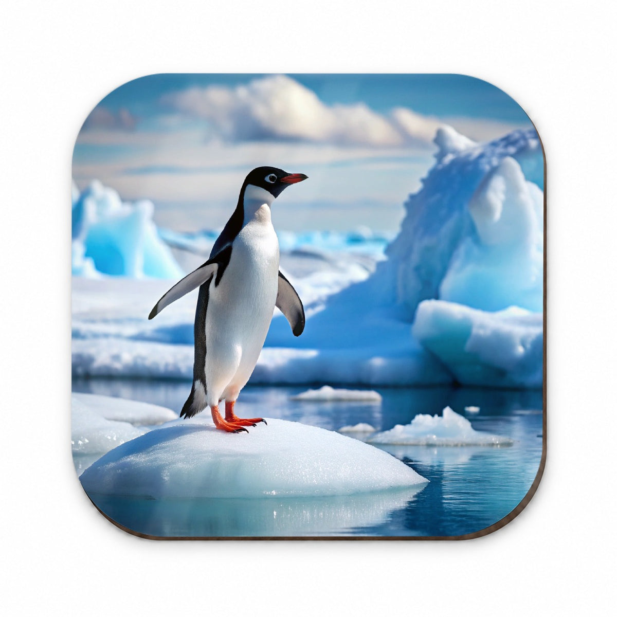 Penguin On Ice Flow Fridge Magnet