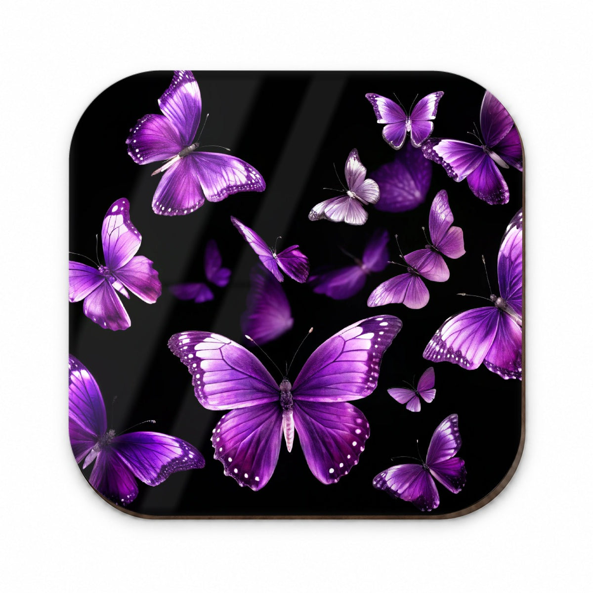 Purple Butterflies Flying Fridge Magnet
