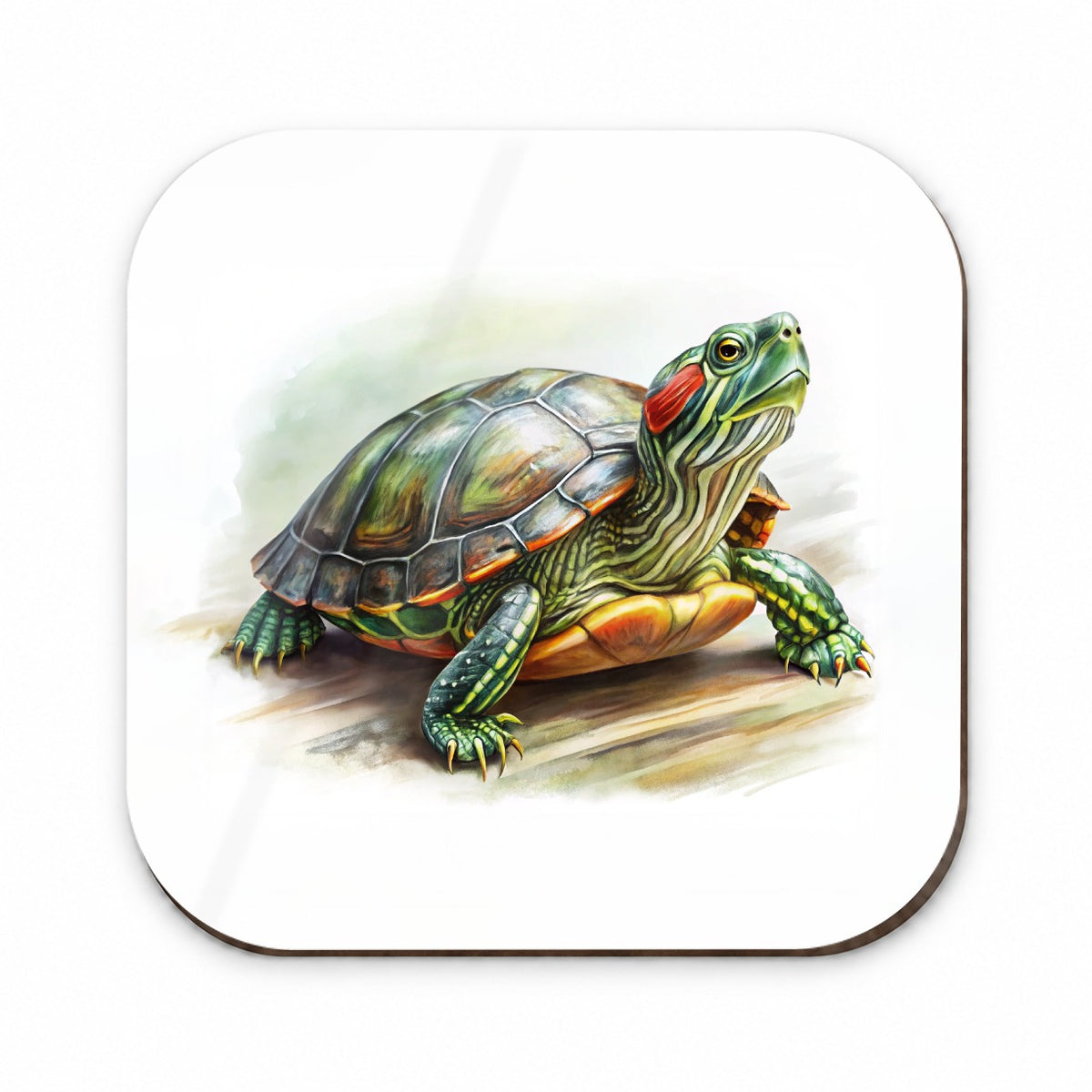 Red Eared Slider Turtle Watercolor Fridge Magnet