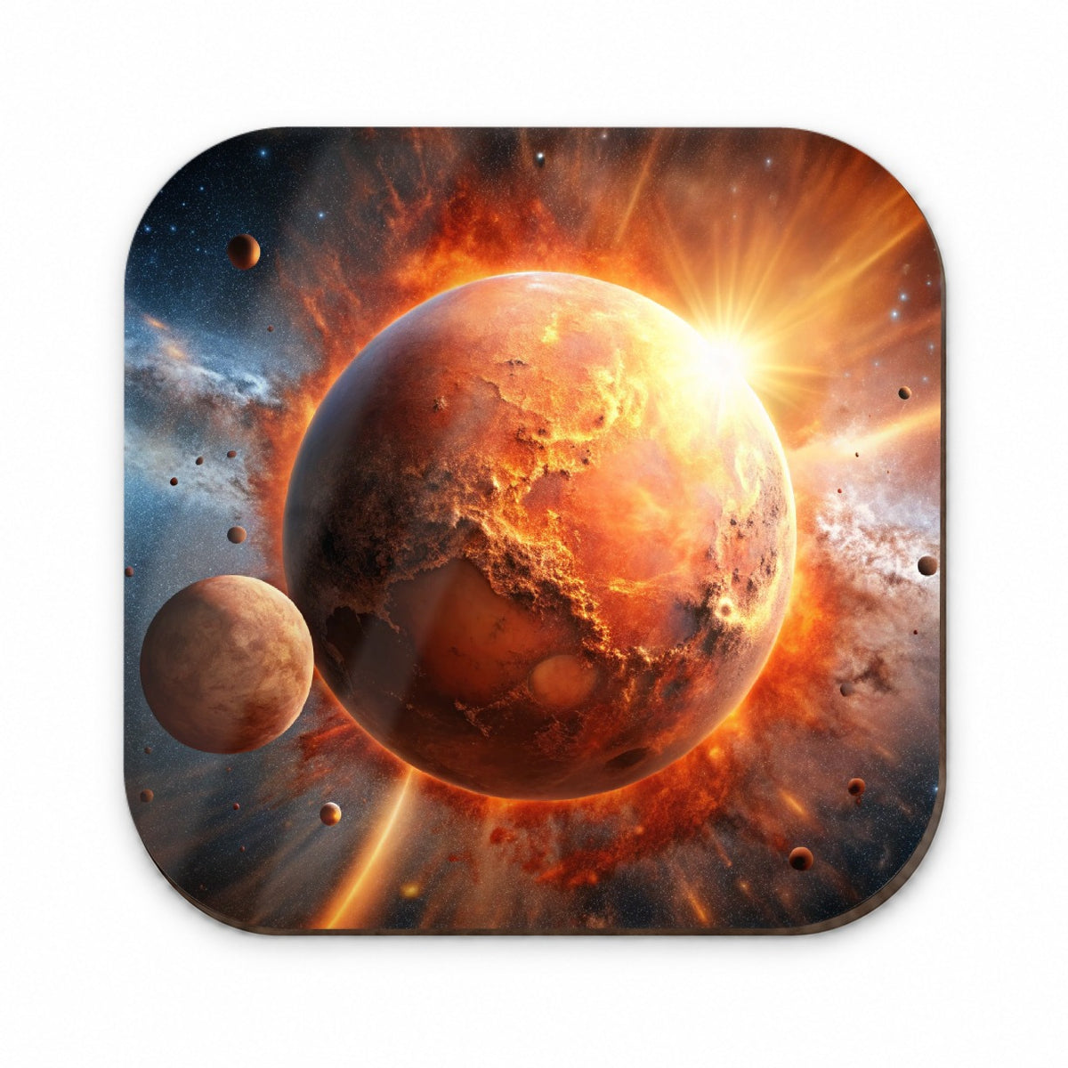 Red Planet Exploding in Space Sci-fi Fridge Magnet