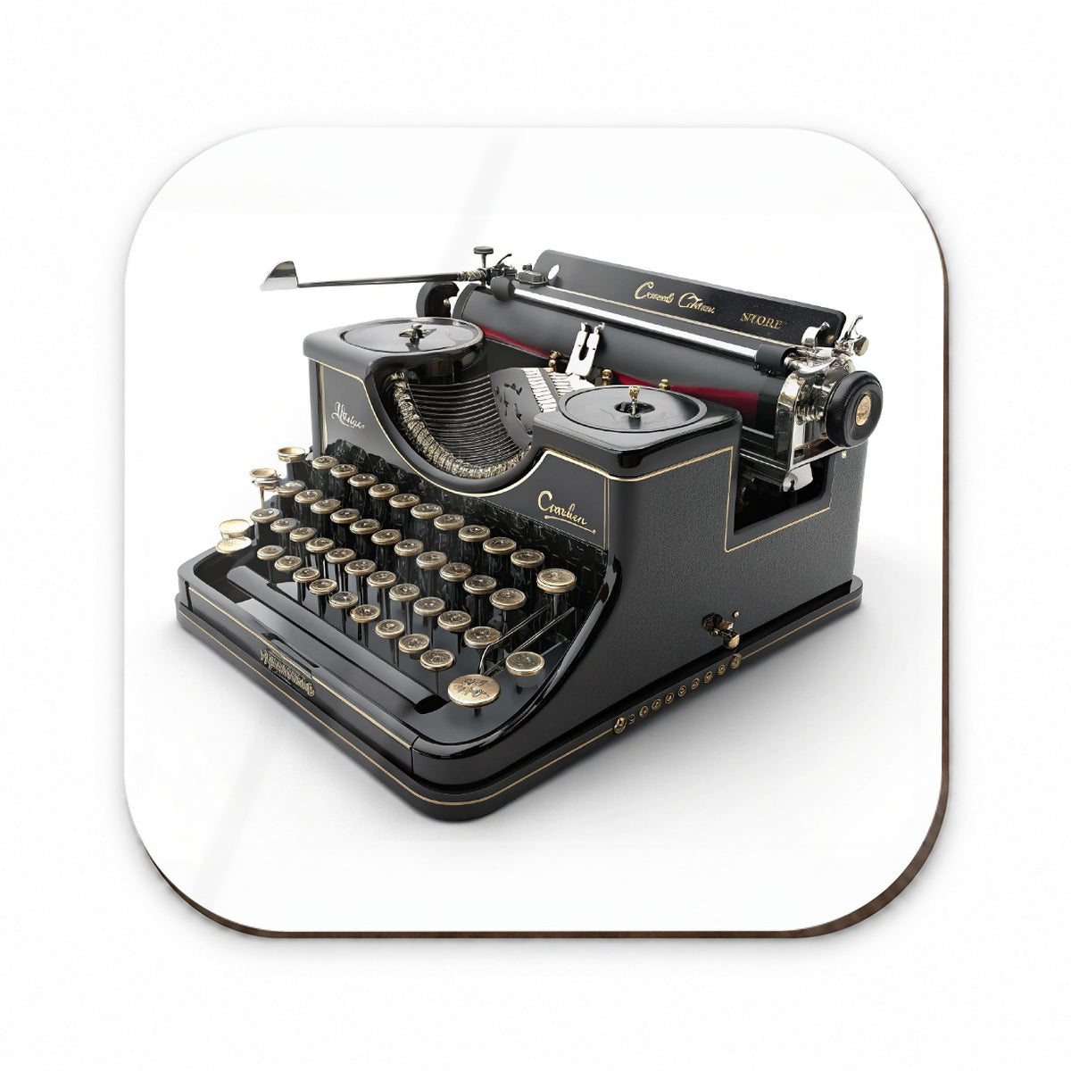 Retro Classic Black Typewriter Fridge Magnet