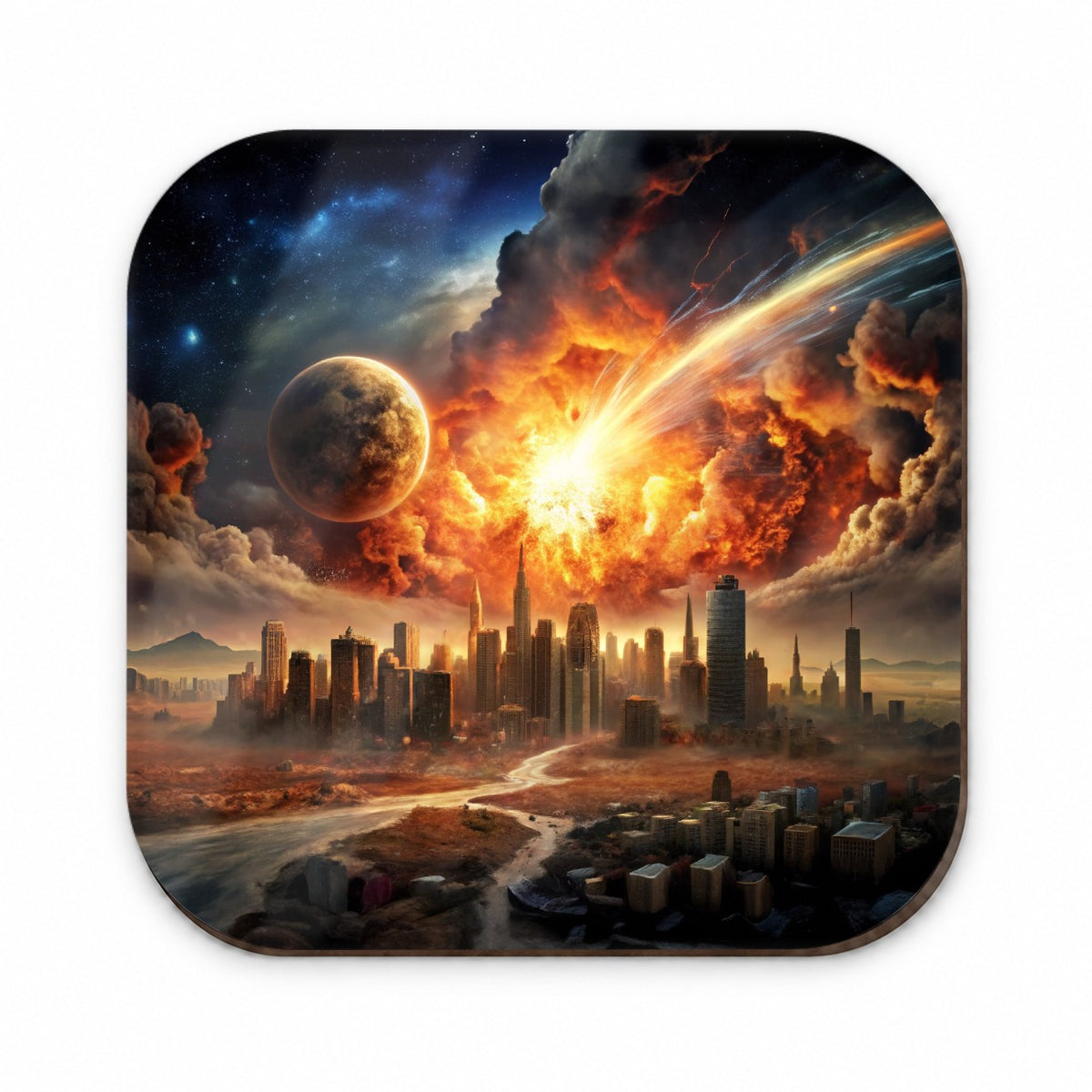 Sci-fi Doomsday End of the World Explosion Fridge Magnet