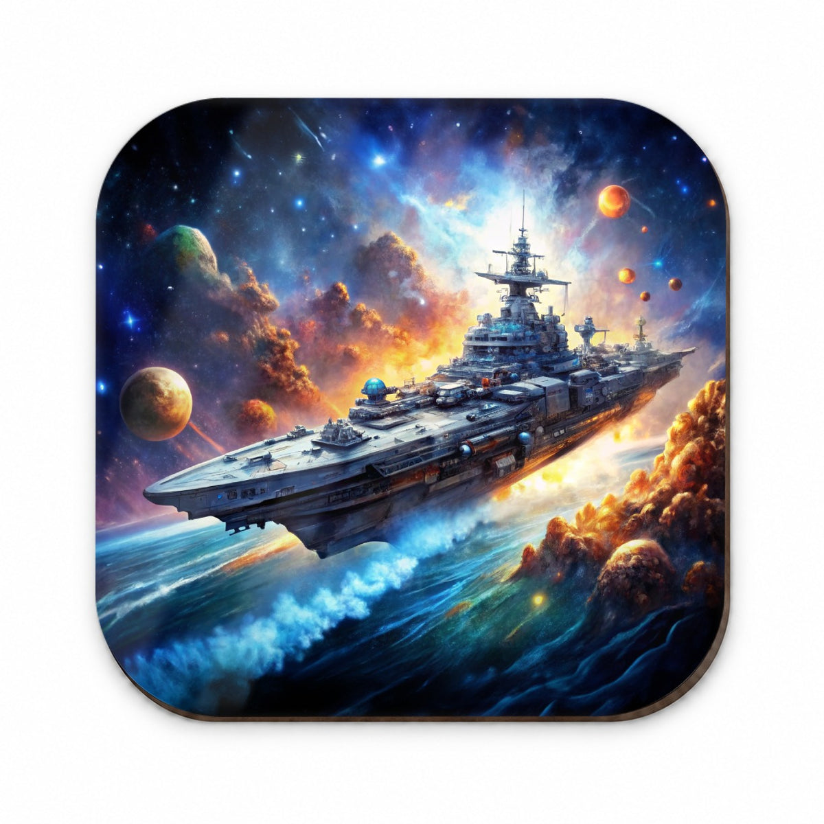 Sci-fi Space Warship Battleship Fridge Magnet