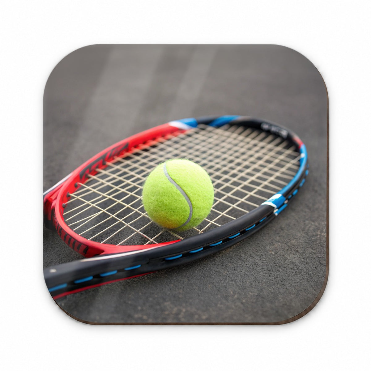 Tennis Racket and Ball Close-up Fridge Magnet