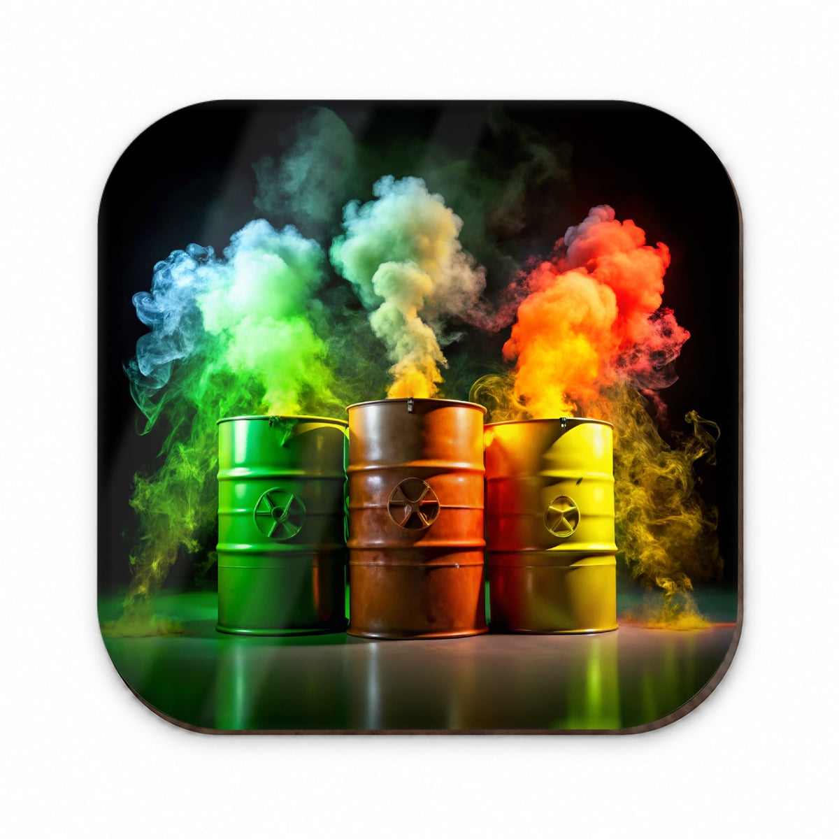 Toxic Waste Barrels Fridge Magnet
