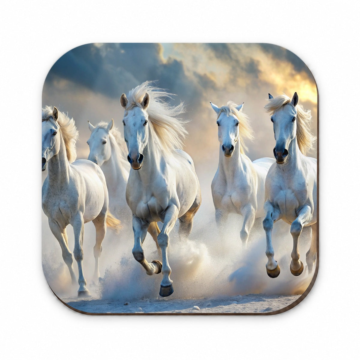 White Horses Galloping Fridge Magnet