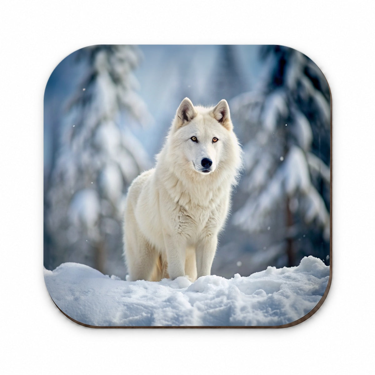 White Wolf In The Snow Fridge Magnet