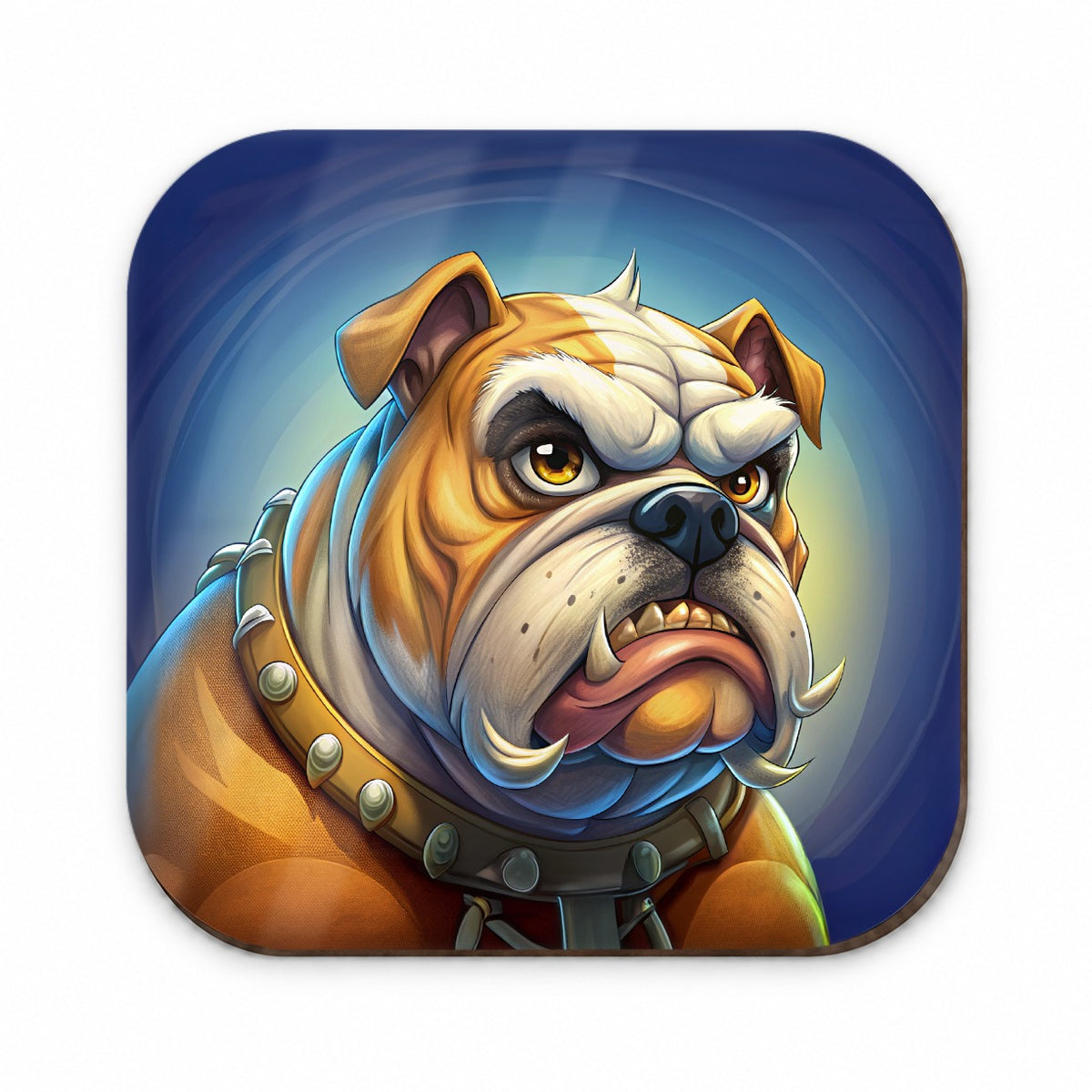 Angry Mad Bulldog Face School Mascot Fridge Magnet