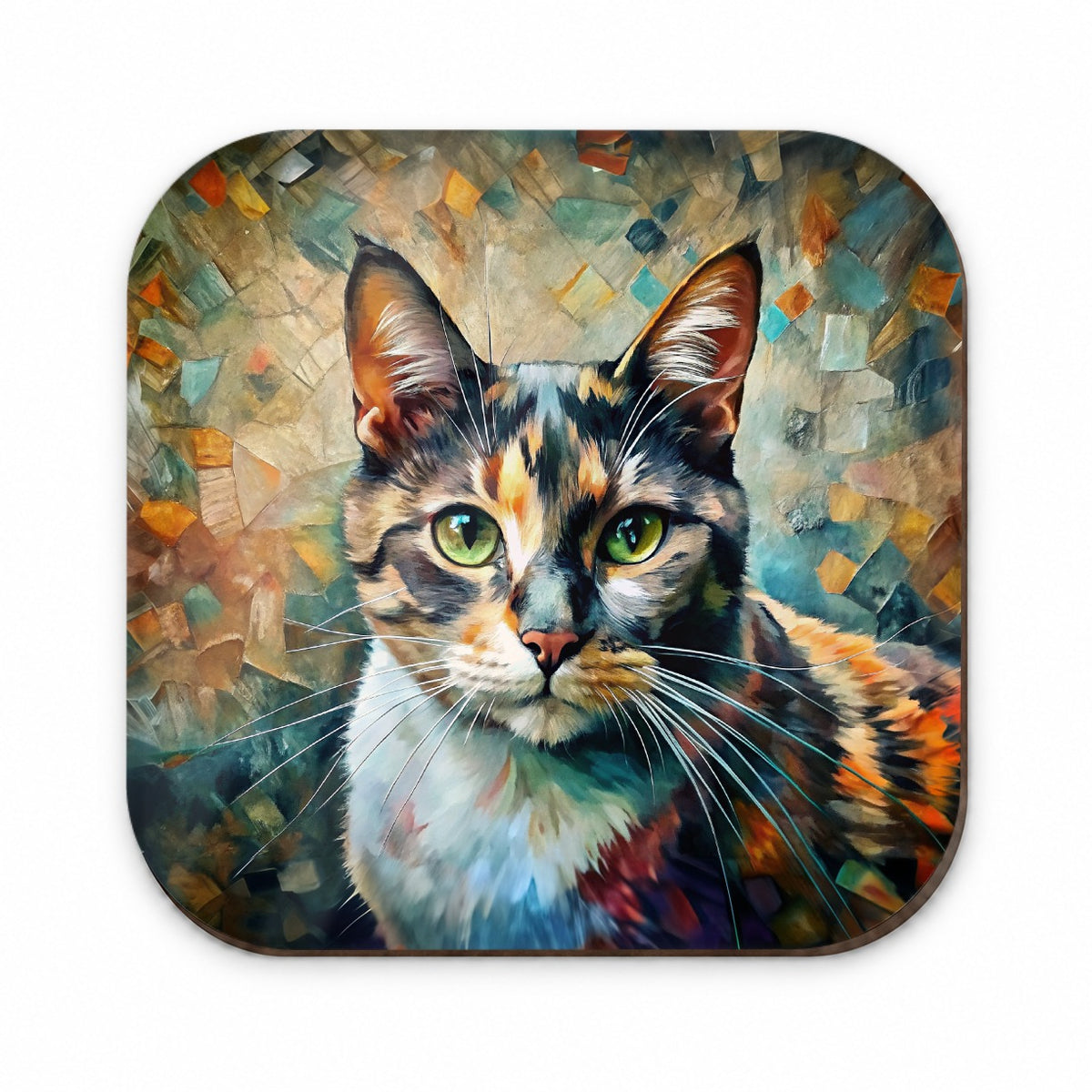 Calico Cat Abstract Art Fridge Magnet