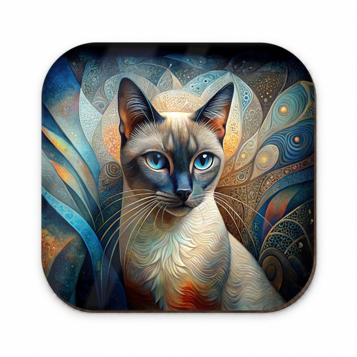 Siamese Cat Abstract Art Fridge Magnet