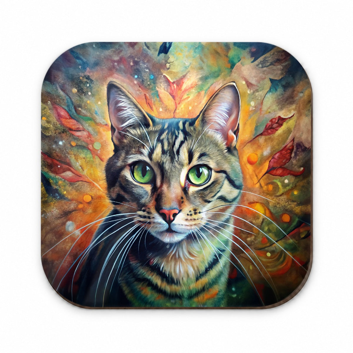 Tabby Cat Abstract Art Fridge Magnet