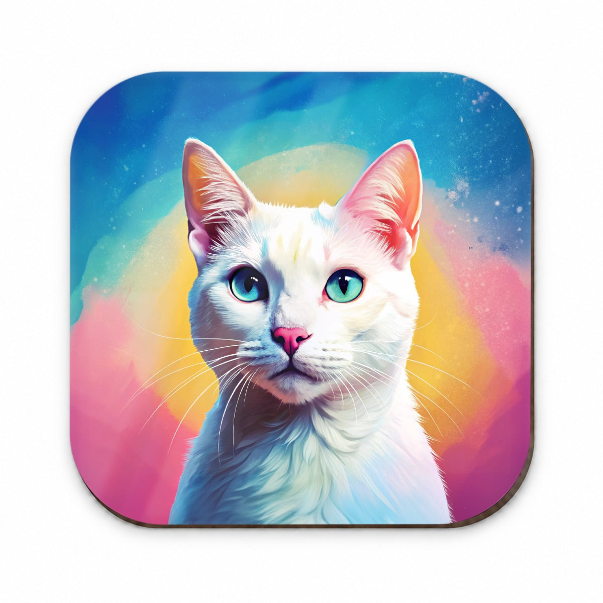 White Cat Pop Art Fridge Magnet