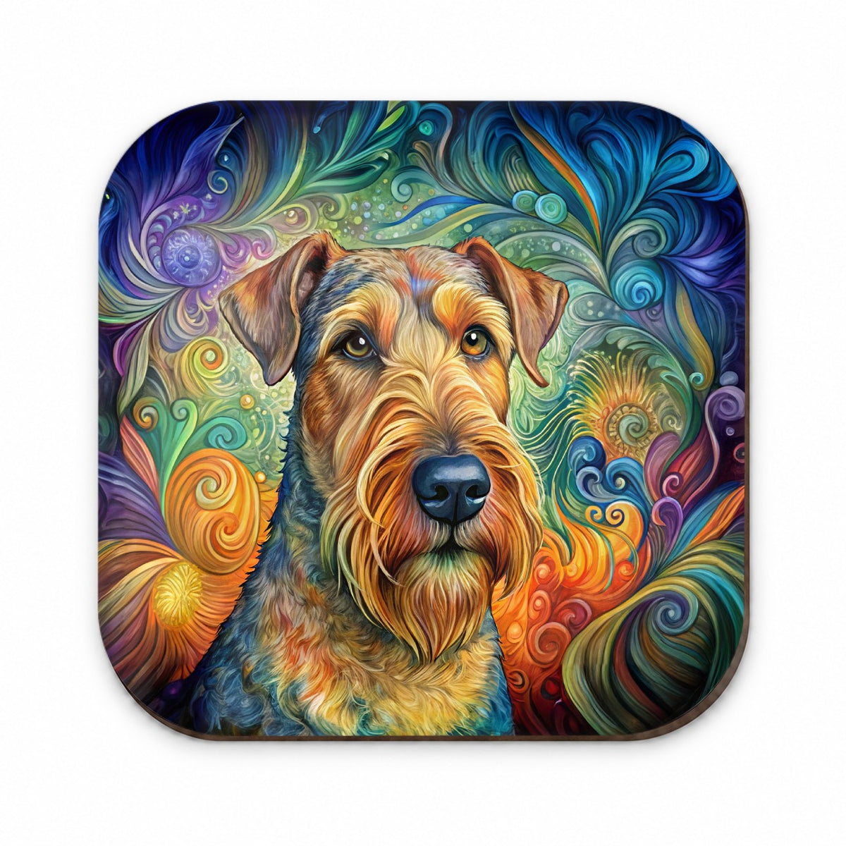 Airedale Terrier Dog Bohemian Art Fridge Magnet