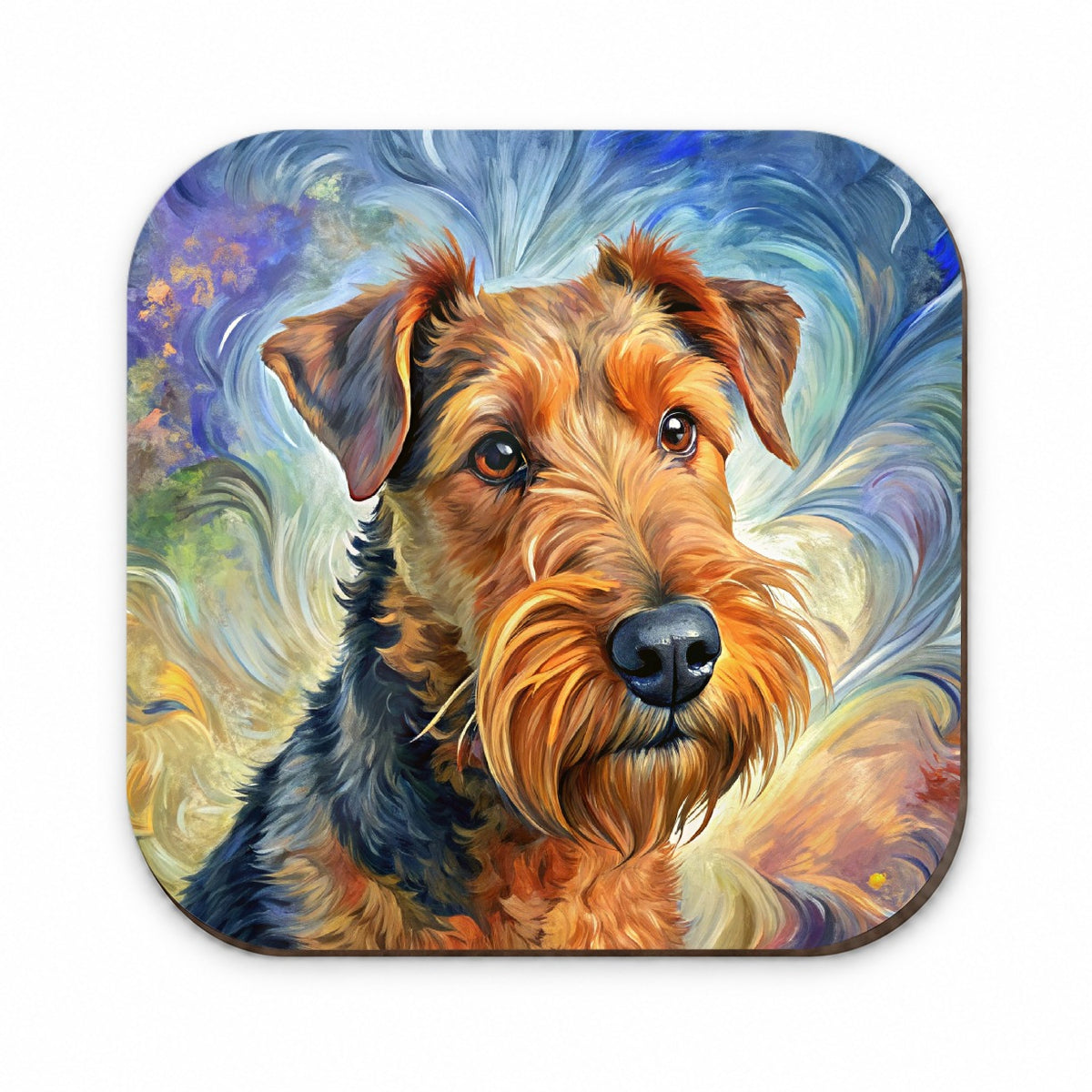 Airedale Terrier Dog Expressionism Art Fridge Magnet