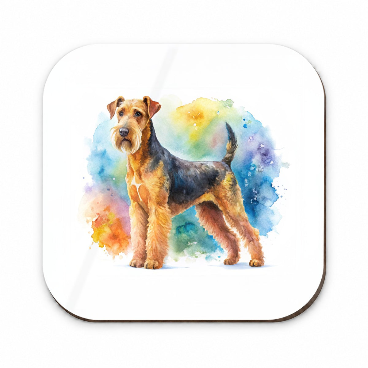 Airedale Terrier Dog Watercolor Style Fridge Magnet