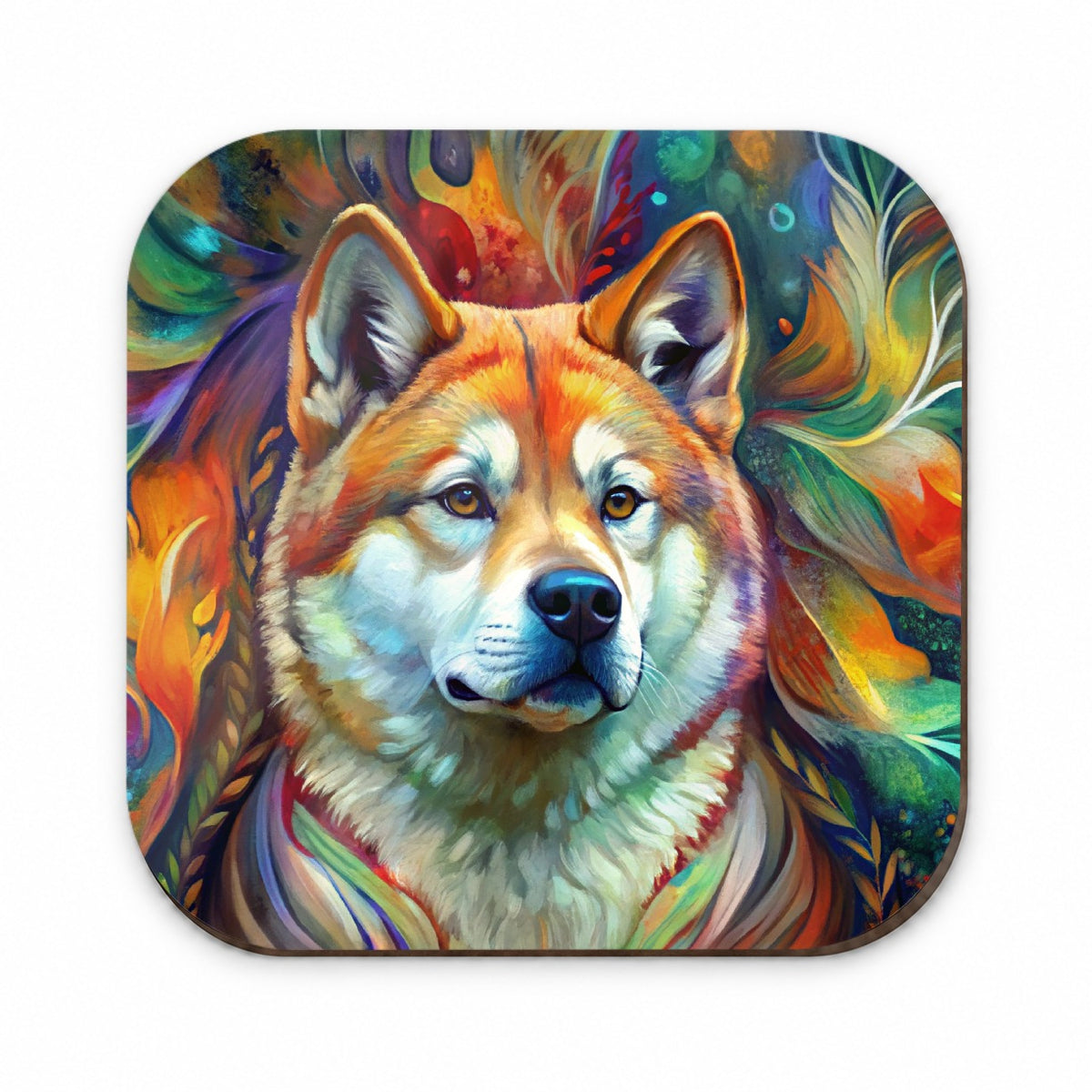 Akita Dog Abstract Art Fridge Magnet