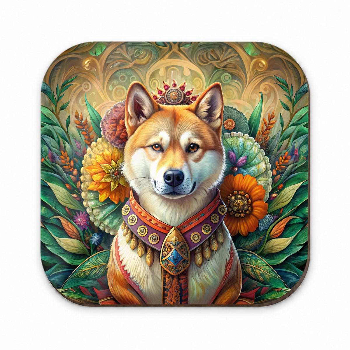 Akita Dog French Bohemian Art Fridge Magnet