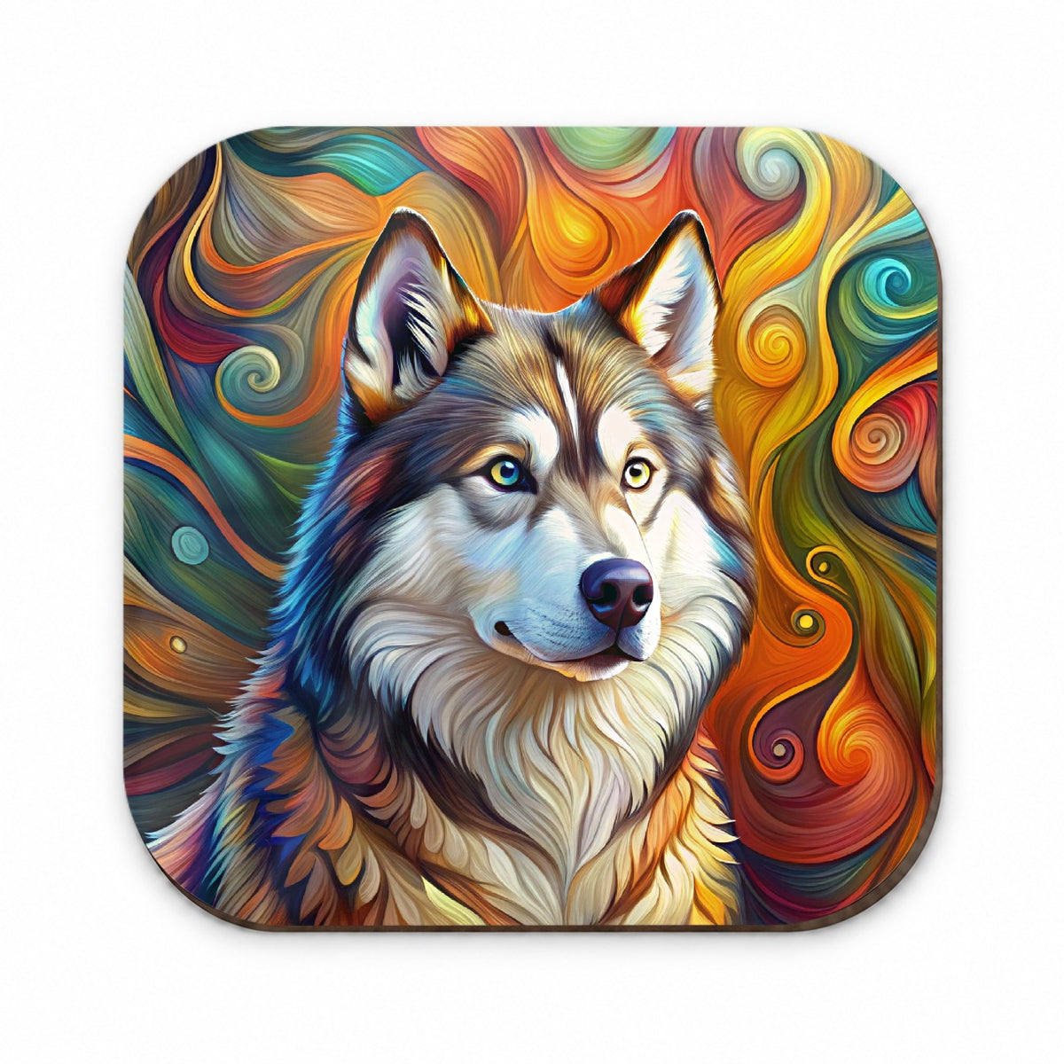 Alaskan Malamute Dog Abstract Art Fridge Magnet