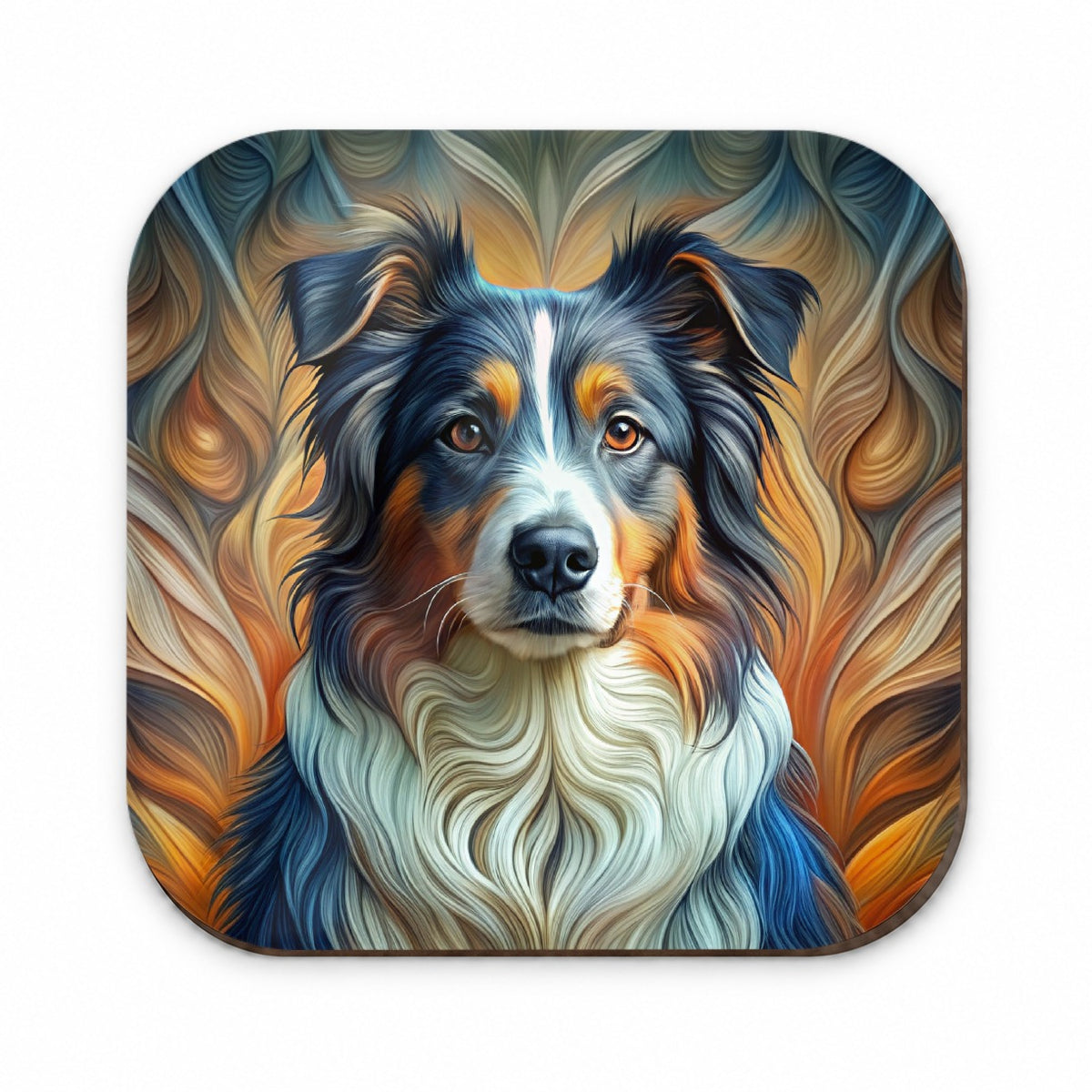 Australian Shepherd Dog Abstract Art Fridge Magnet