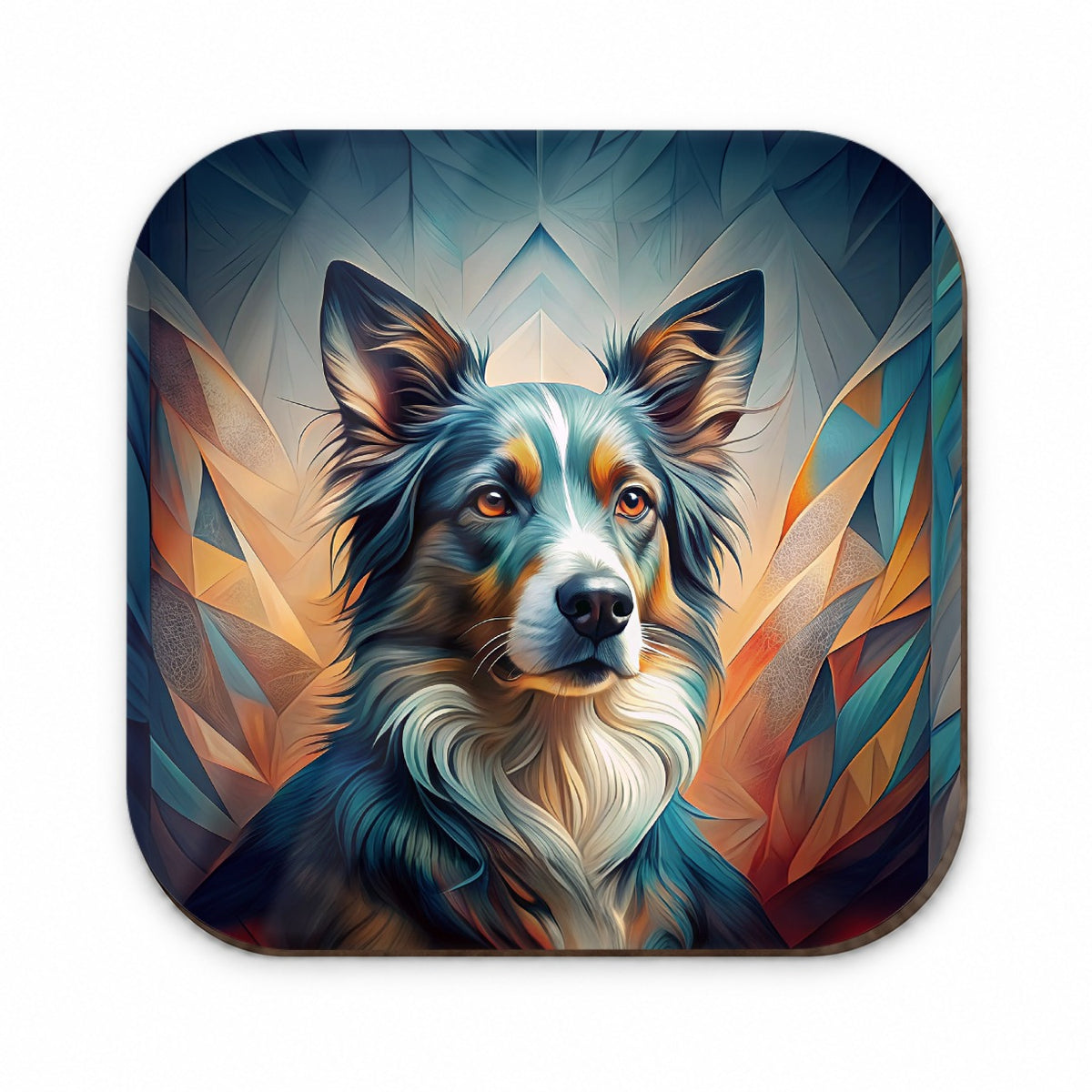 Australian Shepherd Dog Abstract Stylized Art Fridge Magnet