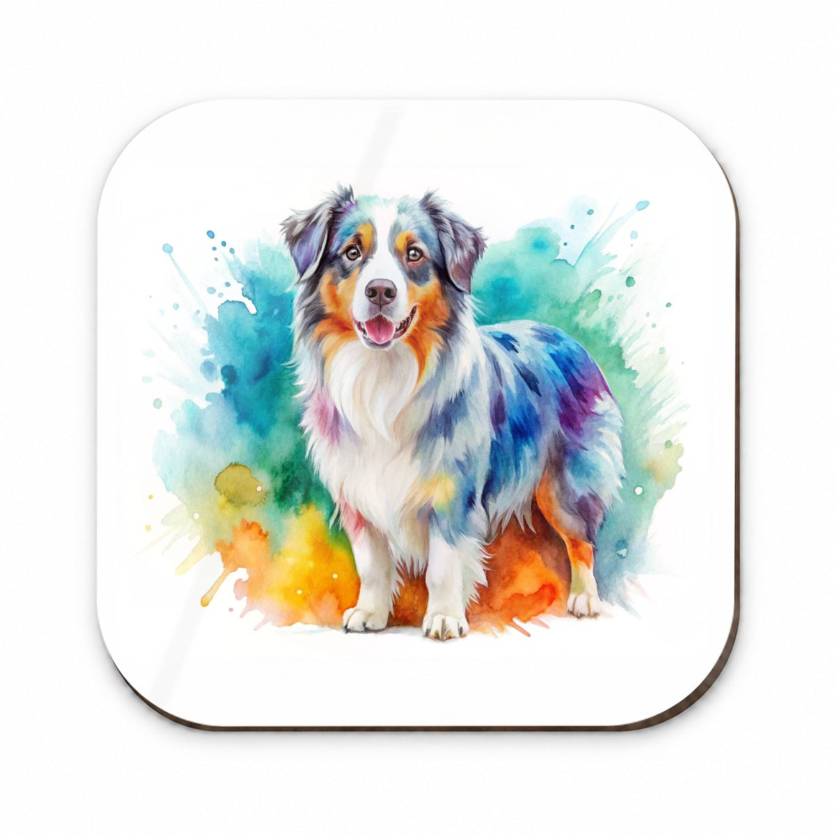 Australian Shepherd Dog Watercolor Style Fridge Magnet