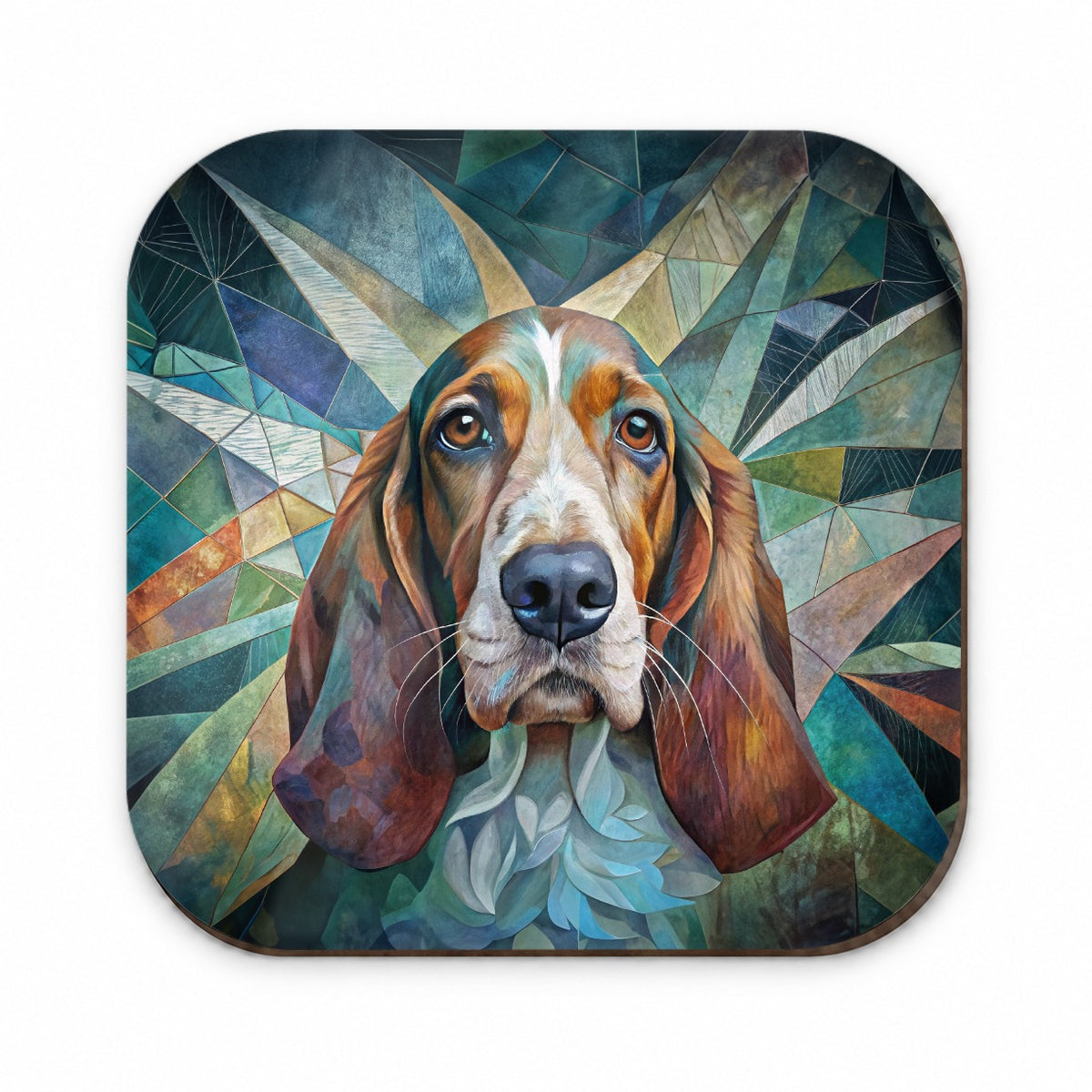 Basset Hound Dog Abstract Art Fridge Magnet