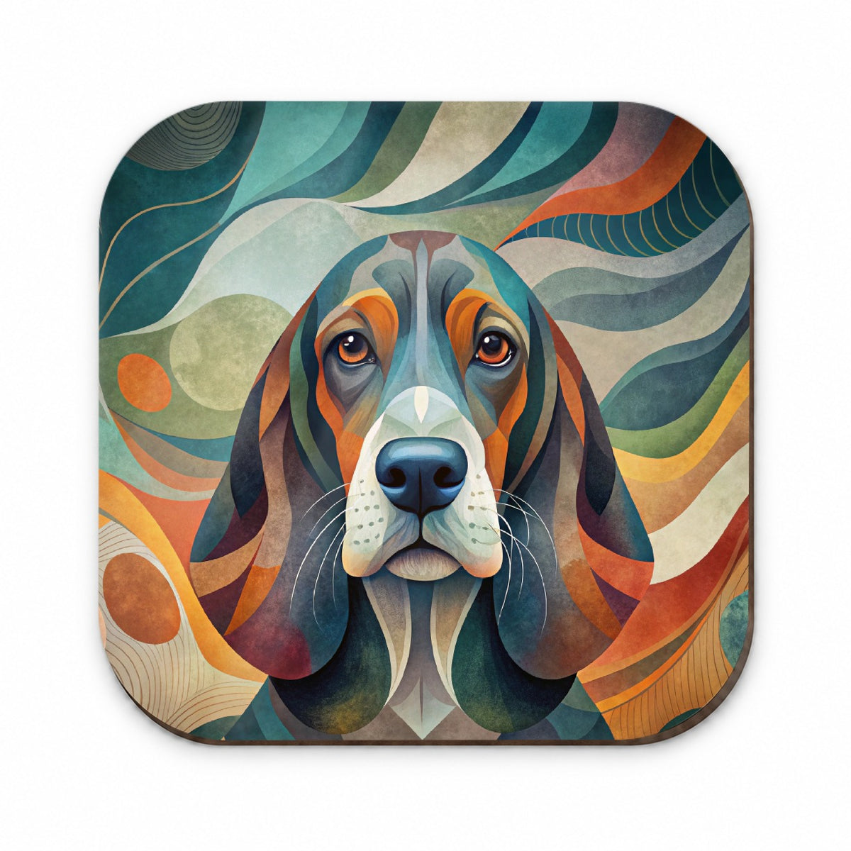Basset Hound Dog Abstract Stylized Art Fridge Magnet