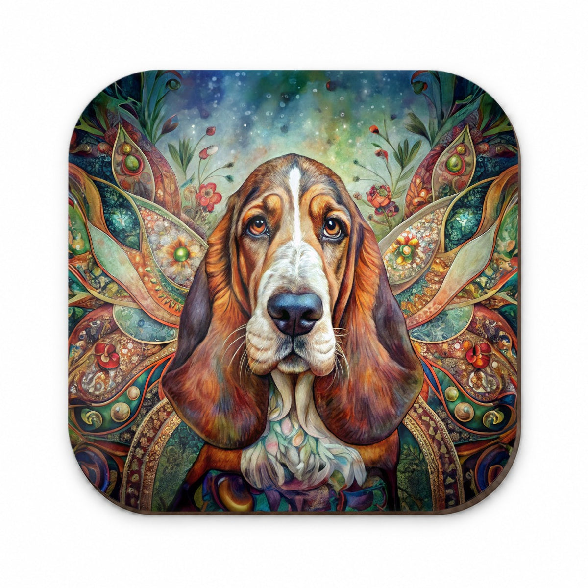 Basset Hound Dog Bohemian Art Fridge Magnet