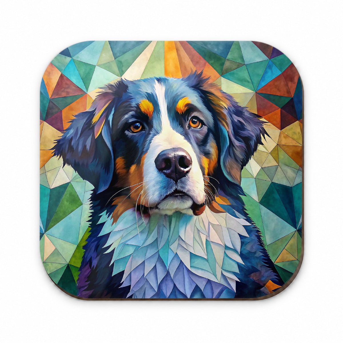 Bernese Mountain Dog Abstract Art Fridge Magnet