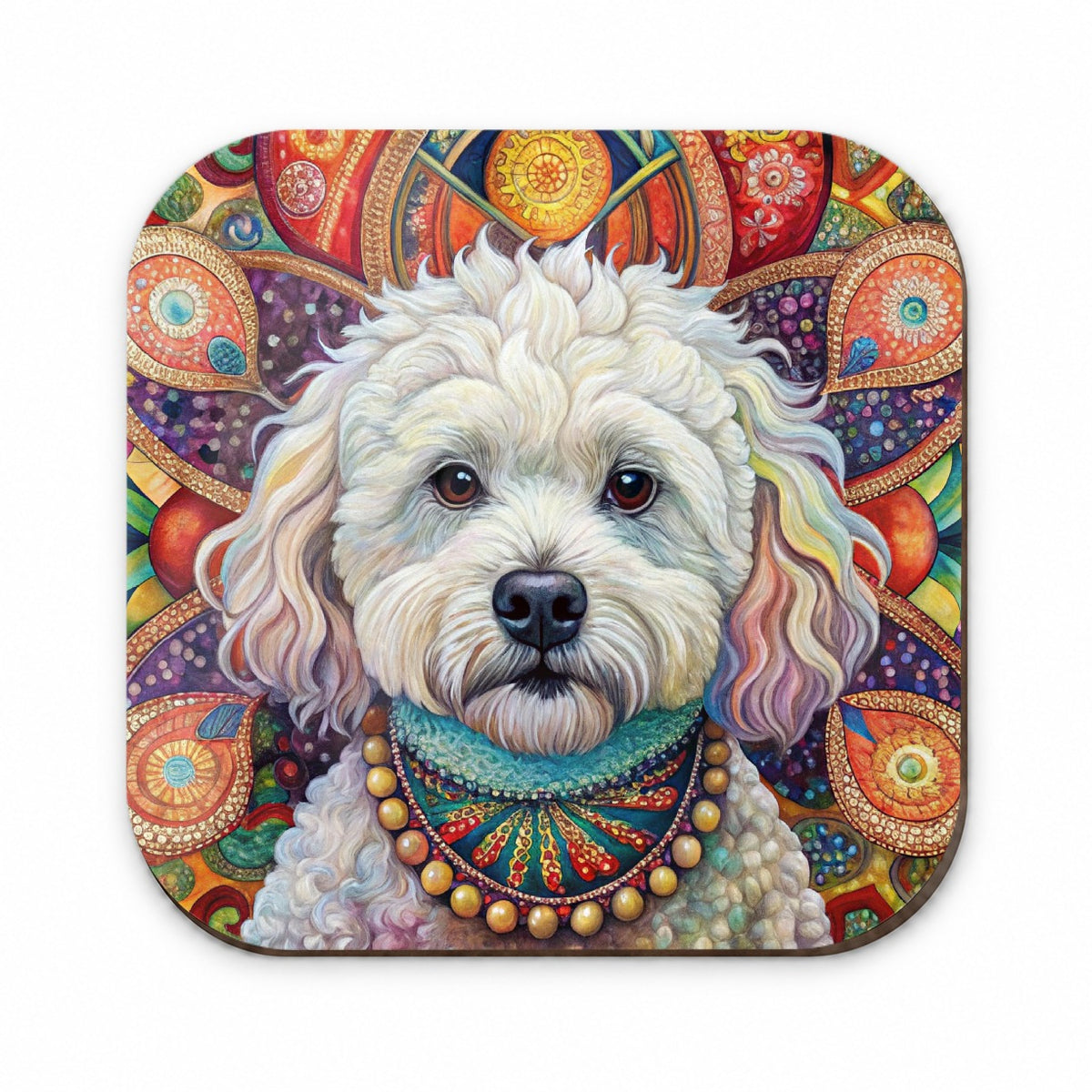 Bichon Frise Dog Bohemian Art Fridge Magnet